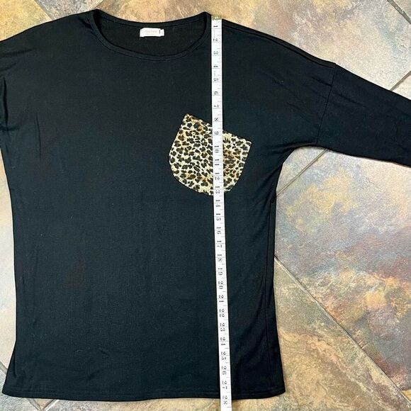 Pogtmm Women’s Long Sleeve Leopard Animal Print Tee Shirt Large - Picture 6 of 9